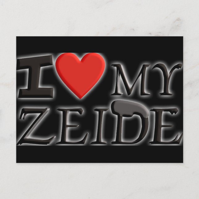 Liebe I mein Zeide Postkarte (Vorderseite)