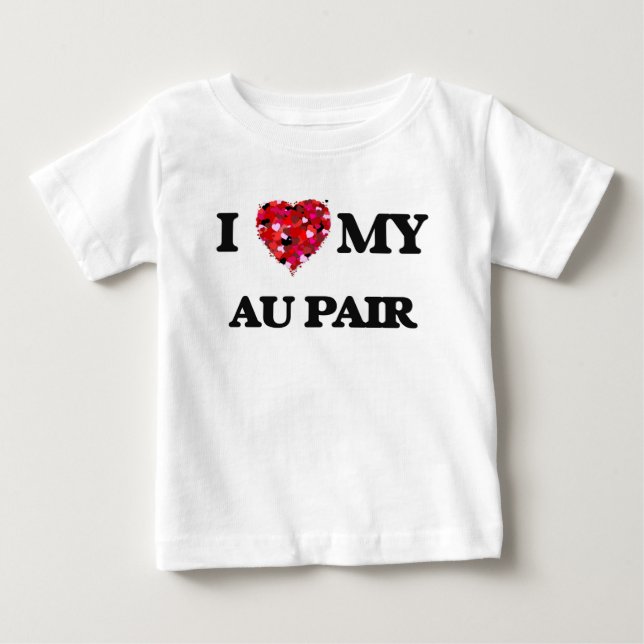 Liebe I meine Au-Paare Baby T-shirt (Vorderseite)