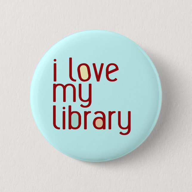 Liebe I meine Bibliothek Button (Vorderseite)