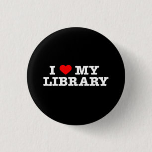 Liebe I meine Bibliothek Button