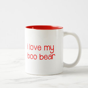 Liebe I meine Boobärn-Tasse - Rot Zweifarbige Tasse