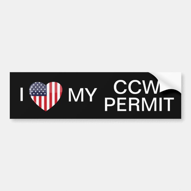 Liebe I meine CCW-Erlaubnis Autoaufkleber (Vorne)
