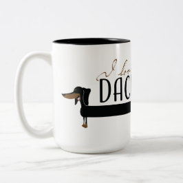 Liebe I meine Dackel Zweifarbige Tasse