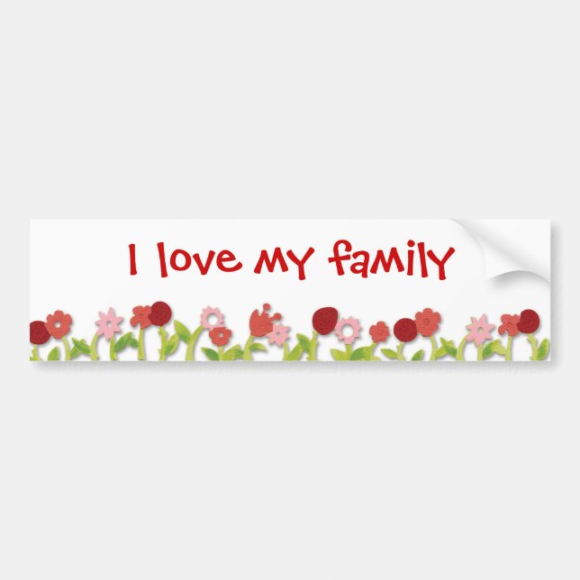 Liebe I meine Familie Autoaufkleber (Vorne)