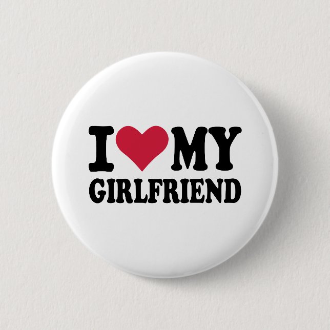 Liebe I meine Freundin Button (Vorderseite)