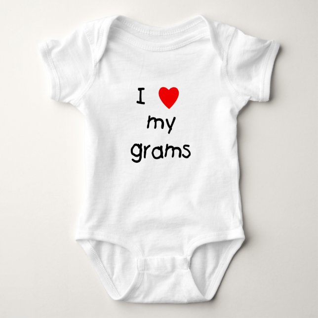 Liebe I meine Gramm Baby Strampler (Vorderseite)