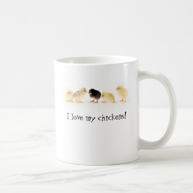 Liebe I meine Huhn-Tasse Kaffeetasse (Rechts)