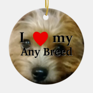 Liebe I meine Hundezucht Keramikornament