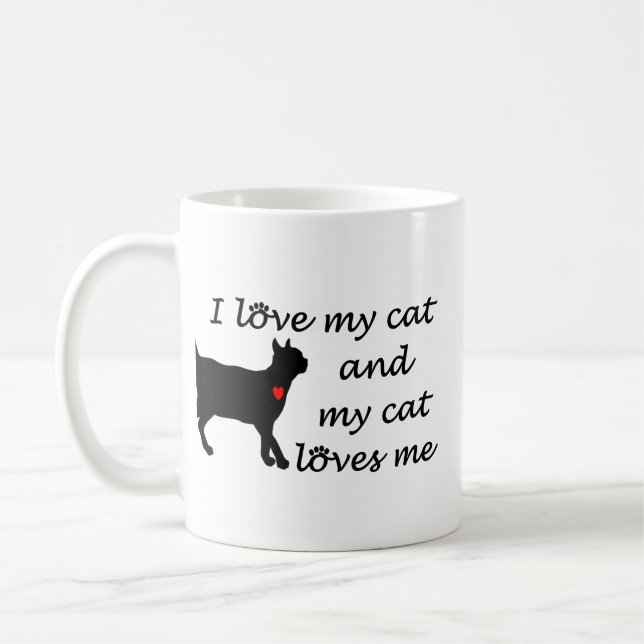 Liebe I meine Katze und meine Katzen-Lieben ich Kaffeetasse (Links)