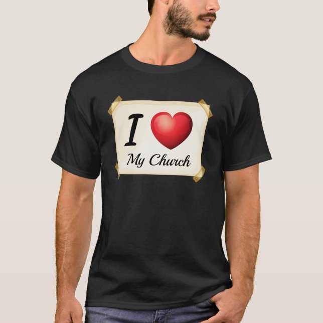 Liebe I meine Kirche T-Shirt (Vorderseite)
