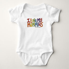 Liebe I meine Mama-Regenbogen-Farben Baby Strampler