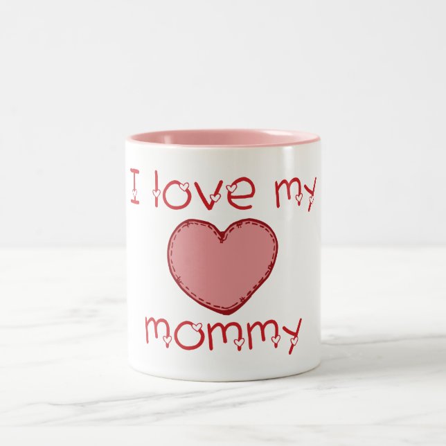 Liebe I meine Mama Zweifarbige Tasse (Mittel)