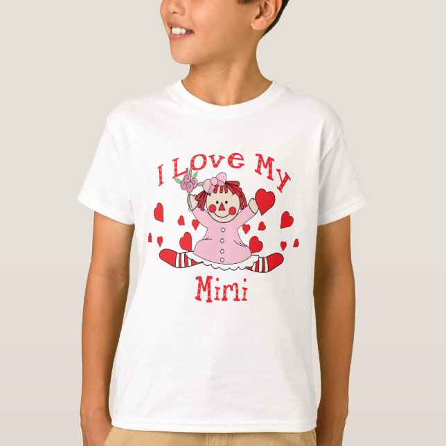 Liebe I meine Puppe u. Herzen des Lappen-Mimi T-Shirt (Vorderseite)