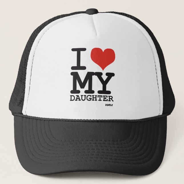 Liebe I meine Tochter Truckerkappe (Vorderseite)