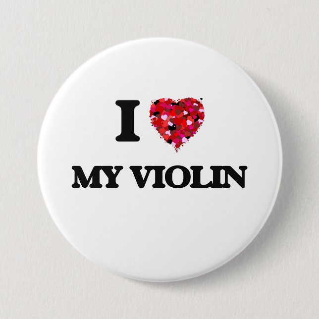 Liebe I meine Violine Button (Vorderseite)
