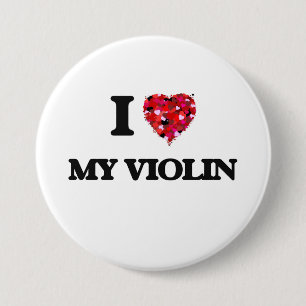 Liebe I meine Violine Button
