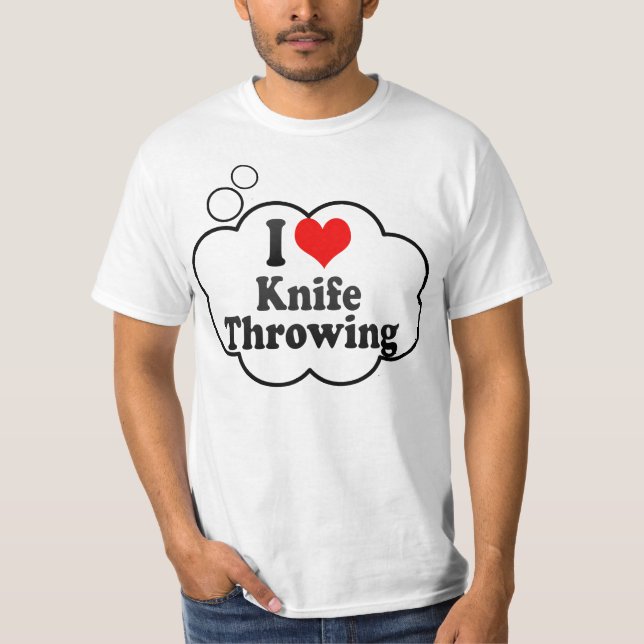 Liebe I Messer-Werfen T-Shirt (Vorderseite)