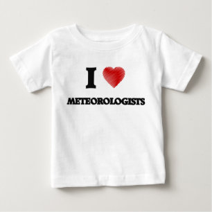 Liebe I Meteorologen (Herz gemacht von den Baby T-shirt