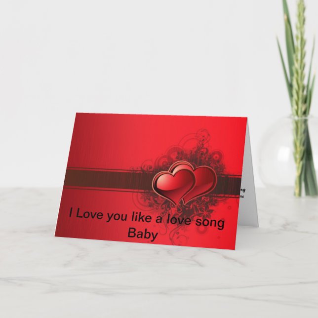 Liebe I mögen Sie die Karte eines Liebeliedbaby (Vorderseite)