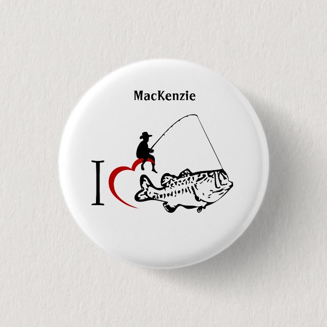 Liebe I Namens, umbau zu fischen zu gehen Button (Vorderseite)