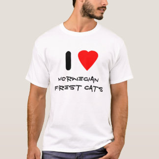 Liebe I norwegische Waldkatzen T-Shirt