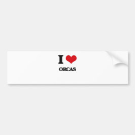 Liebe I Orcas Autoaufkleber
