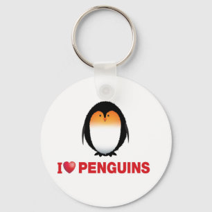 Liebe I Penguins Schlüsselanhänger