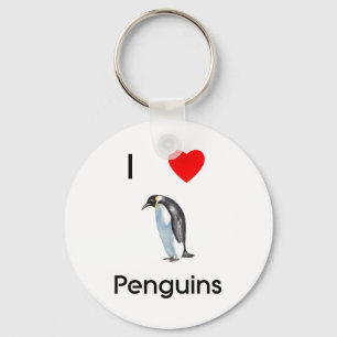 Liebe I Penguins Schlüsselanhänger