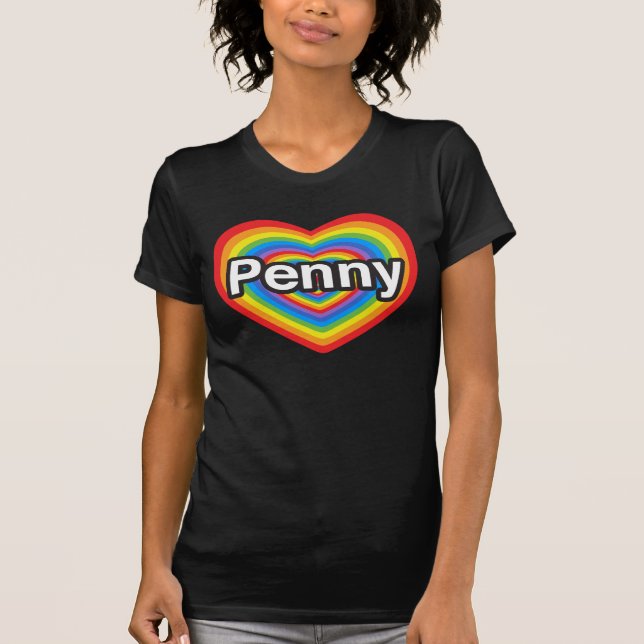 Liebe I Penny. Liebe I Sie Penny. Herz T-Shirt (Vorderseite)