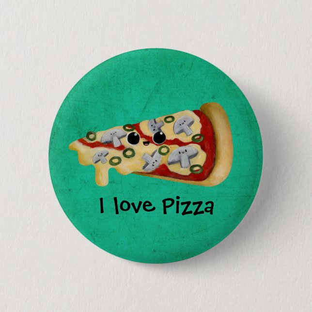Liebe I Pizza Button (Vorderseite)