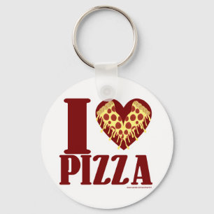 Liebe I Pizza Schlüsselanhänger