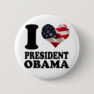 Liebe I Präsident Obama Button