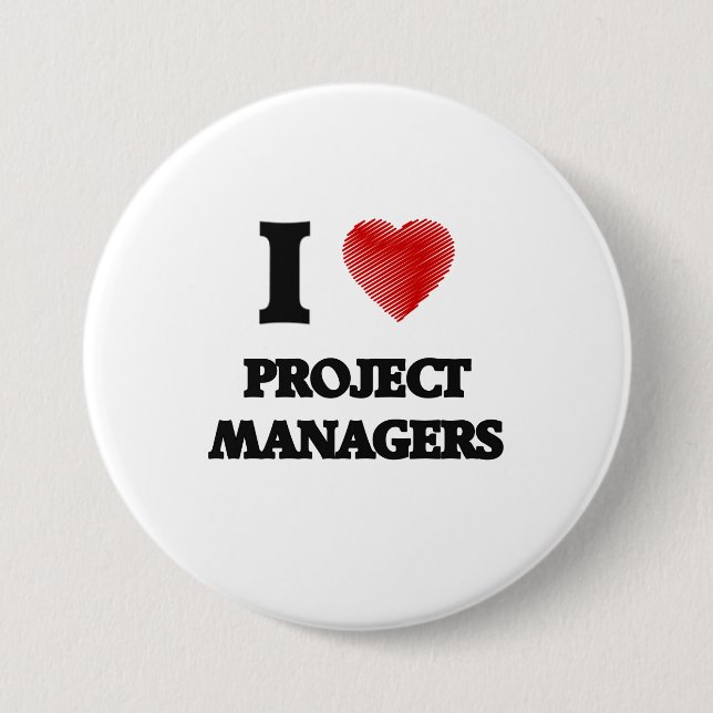 Liebe I Projektleiter (Herz gemacht von den Button (Vorderseite)