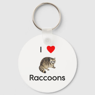 Liebe I Raccoons Schlüsselanhänger