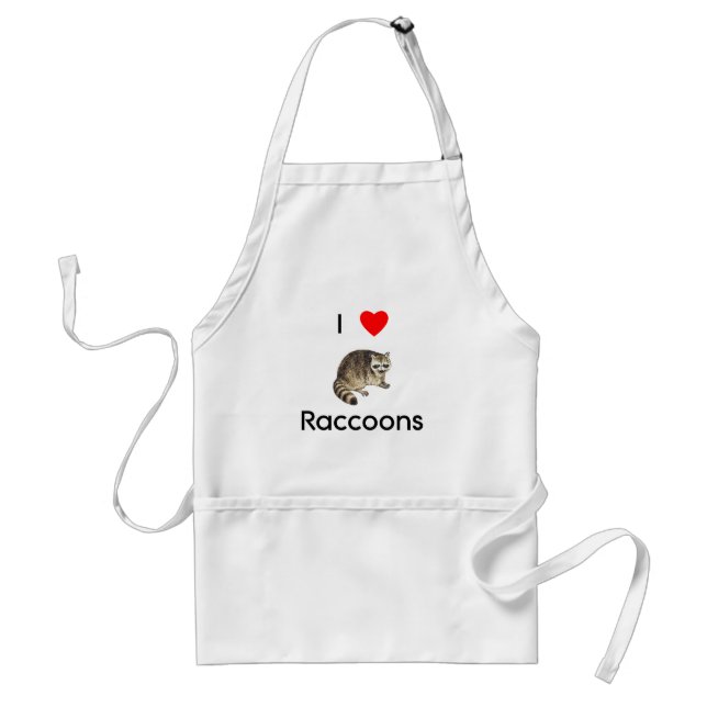 Liebe I Raccoons Schürze (Vorne)