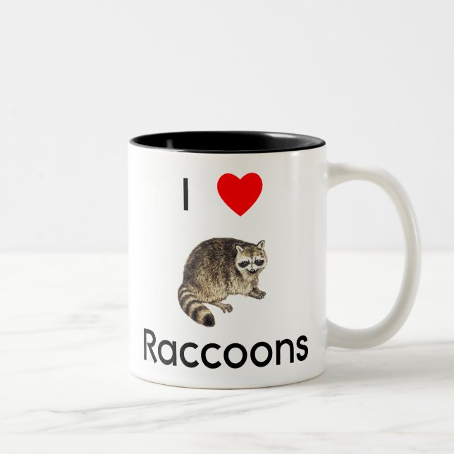 Liebe I Raccoons Tasse (Rechts)