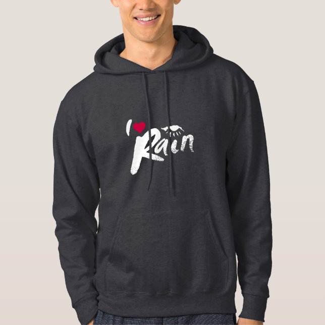 Liebe I Regen Hoodie (Vorderseite)