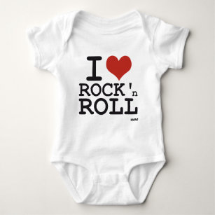 Liebe I Rock-and-Roll Baby Strampler