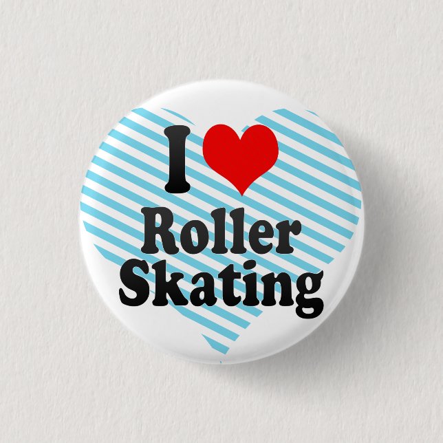 Liebe I Rollen-Skaten Button (Vorderseite)