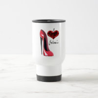 Liebe I roten Stilett-Schuhes und Herz 3D