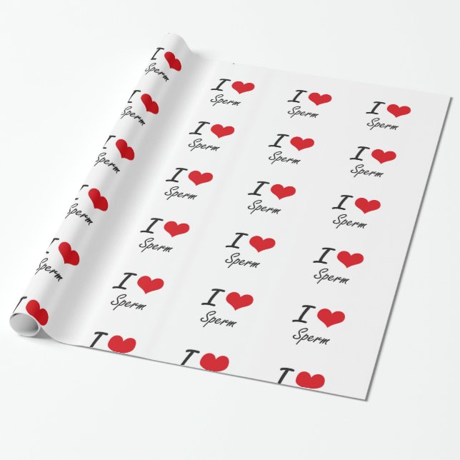 Liebe I Samenzellen Geschenkpapier (Ungerollt)
