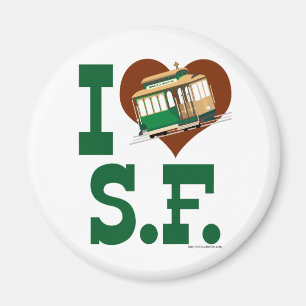 Liebe I San Francisco Drahtseilbahnen Magnet