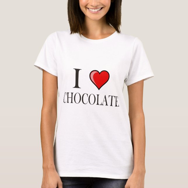 Liebe I Schokolade T-Shirt (Vorderseite)