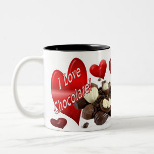 Liebe I Schokolade Zweifarbige Tasse