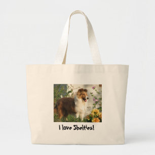 Liebe I Shelties Taschentasche Jumbo Stoffbeutel