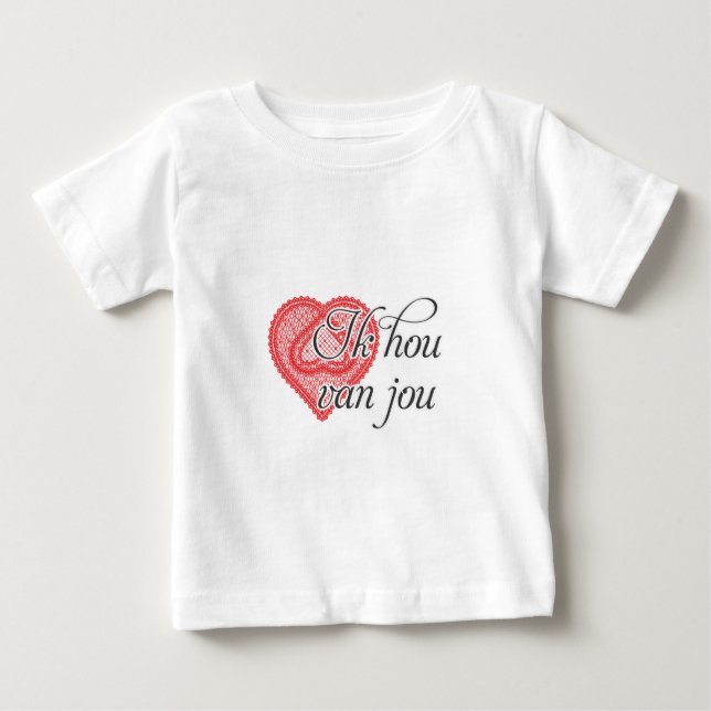 Liebe I Sie auf Holländer - Ik Hou van Jou Baby T-shirt (Vorderseite)