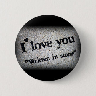 Liebe I Sie geschrieben in Steinknopf Button