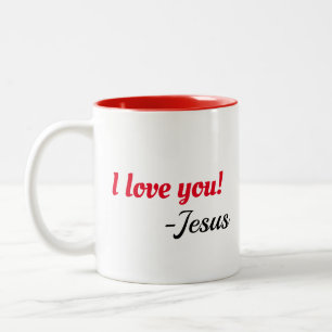 Liebe I Sie! Jesus-Tasse Zweifarbige Tasse