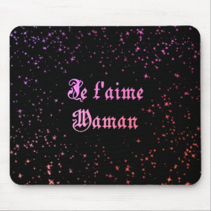Liebe I Sie Mama auf französisch Mousepad