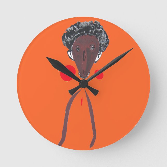 Liebe I Sie Nakupenda Suaheli Runde Wanduhr (Vorderseite)